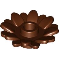 Lego Plant, Sunflower 2 x 2 with 16 Petals / Reddish Brown