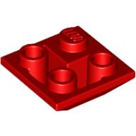 Lego Brick Sloped Inverted 45° 2 x 2 Double Convex / Red