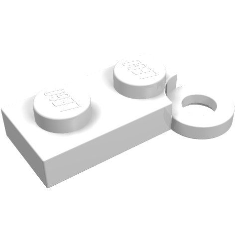 Lego Hinge Plate 1 x 4 Swivel Base / White