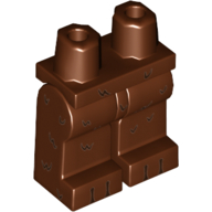 Lego Hips and Reddish Brown Legs with Fur and Claws print / Reddish Brown