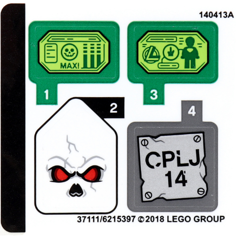Lego Sticker Sheet for Set 76096-1 / [No Color/Any Color]