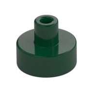 Lego Tile Round 1 x 1 with Hollow Bar / Dark Green