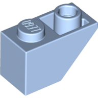 Lego Brick Sloped Inverted 45° 2 x 1 / Bright Light Blue