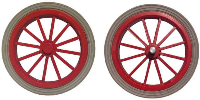 Lego Wheel Spoked Large with Light Gray Tire Smooth - Large Solid (35 / 36)