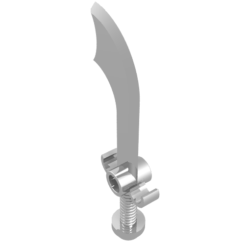 Lego Weapon Sword / Scimitar / Chrome Silver
