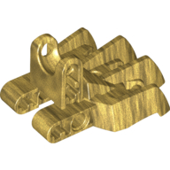 Lego Large Figure Foot, with Ball Socket 5 x 6 x 2 / Pearl Gold