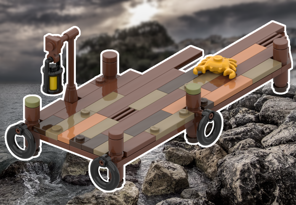 Lego Small Fishing Pier - Extension for the Old Fishing Store