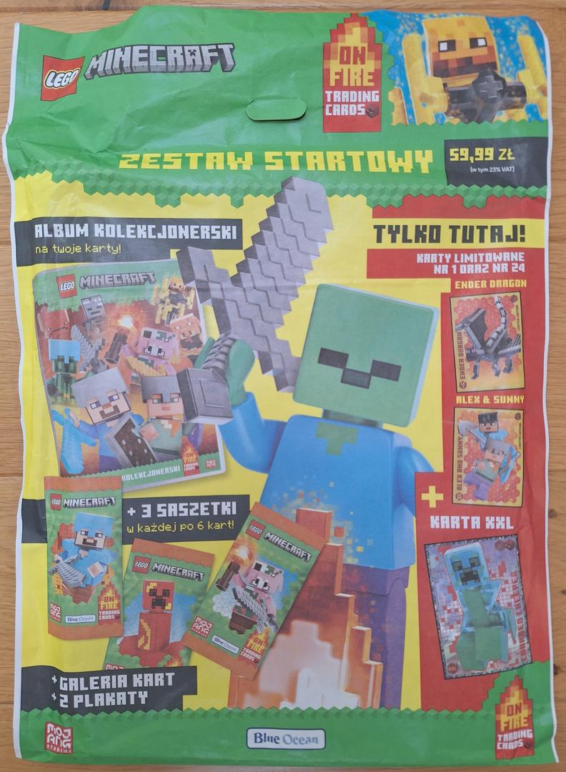 Lego Minecraft Trading Cards Series 3: On Fire - Starter-Pack (Polish Version)