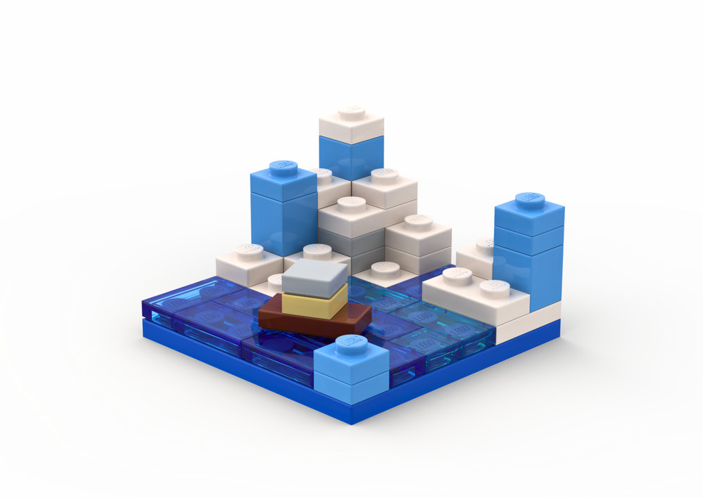 Lego Minecraft Frozen Ocean Biome (Classic)