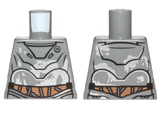 Lego Torso SW RA-7 with Peeling Paint Pattern / Dark Bluish Gray