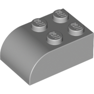 Lego Brick Curved 2 x 3 / Light Bluish Gray