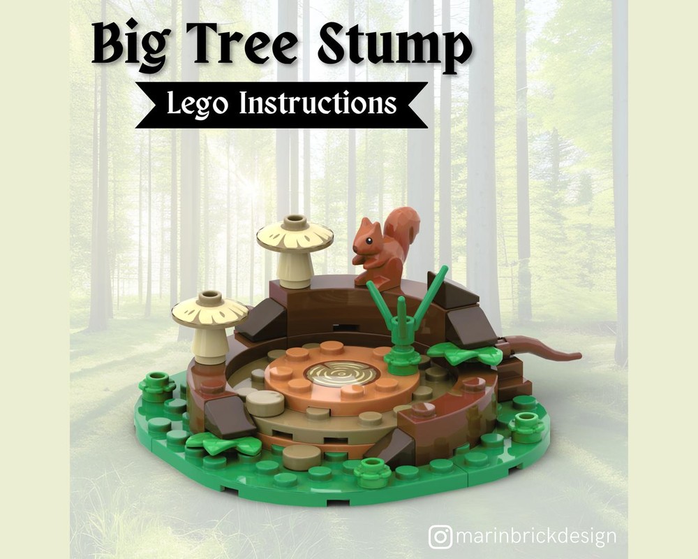 Lego Big Tree Stump - Lego Forest Moc
