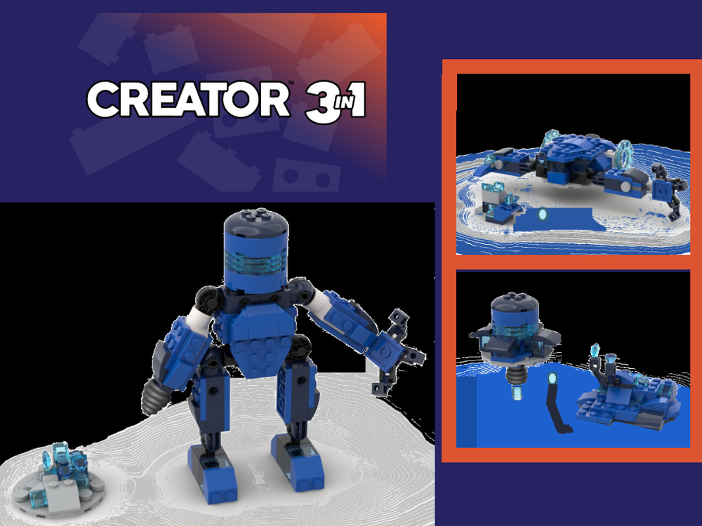 Lego Space Robot Explorer Homemade 3-in-1