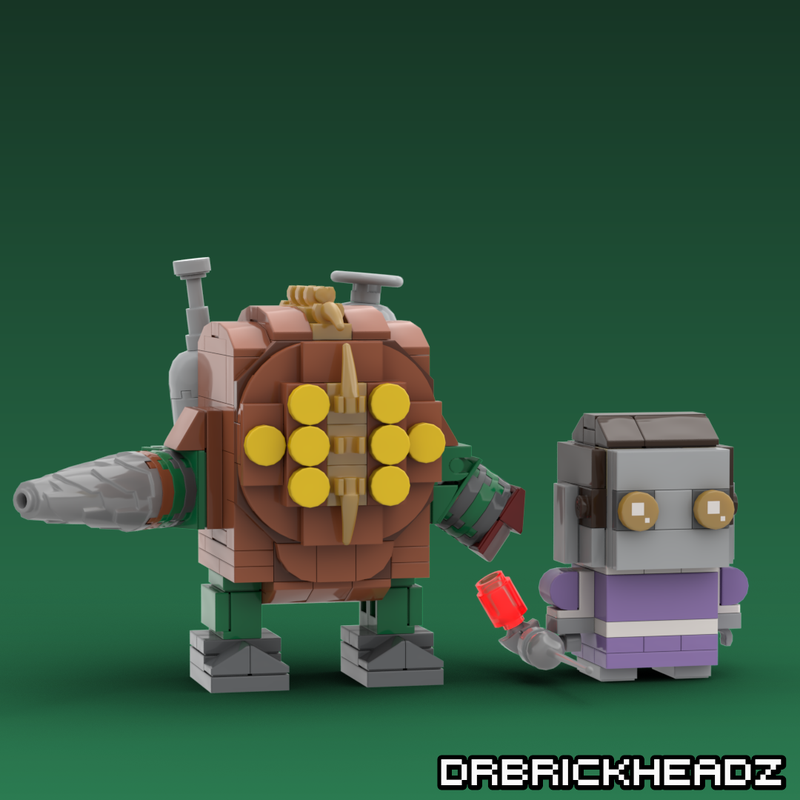 Lego Big Daddy + Little Sister (Bioshock) Brickheadz
