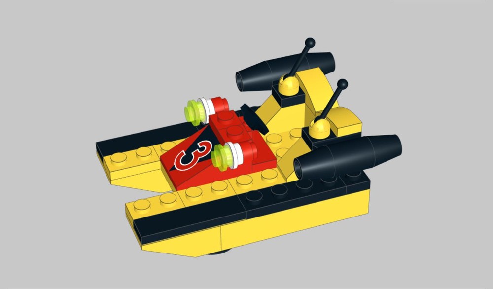 Lego 2883-1 Airboat - Jet Engine conversion