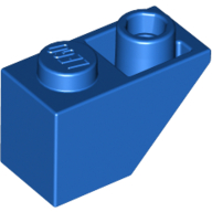 Lego Brick Sloped Inverted 45° 2 x 1 / Blue
