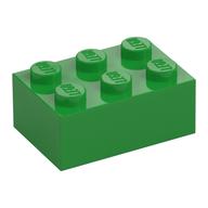 Lego Brick 2 x 3 / Bright Green