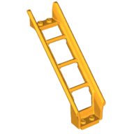 Lego Vehicle Track, Roller Coaster Steep Ramp, 6 Bricks Elevation / Bright Light Orange