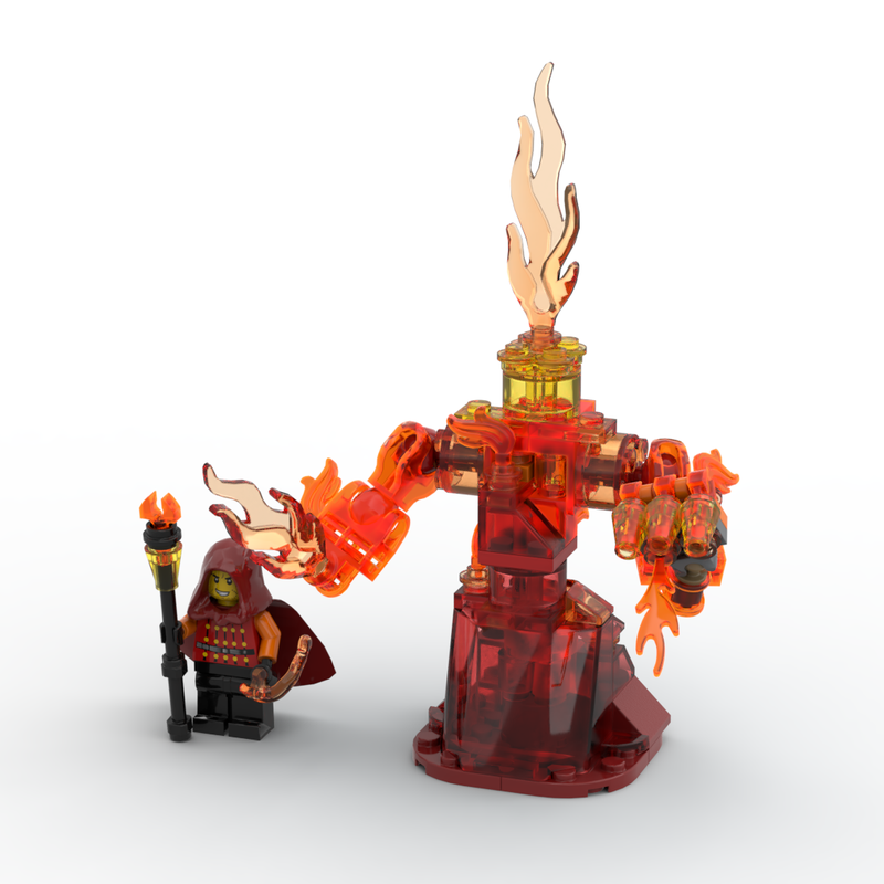 Lego Fire elemental and pyromancer