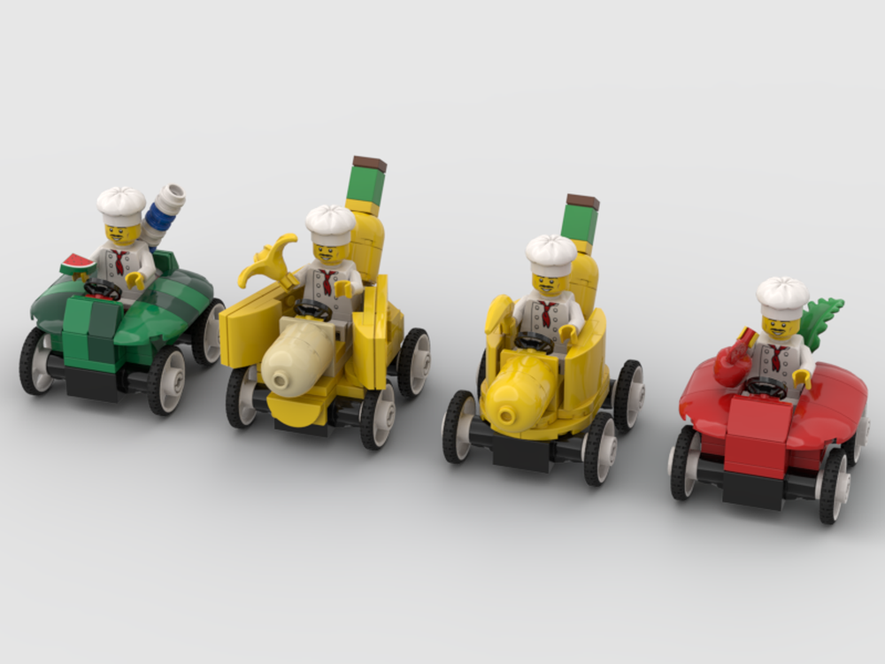Lego Fruits Soap Box Race Cars
