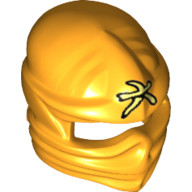 Lego Wrap with Forehead Ridge and Bright Light Yellow Asian Character Print (Skylor)