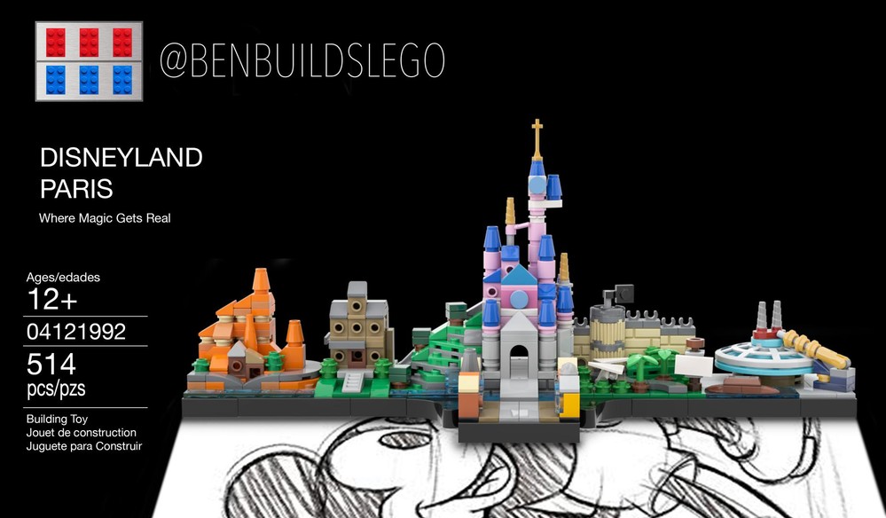 Lego Dísneyland Paris skyline