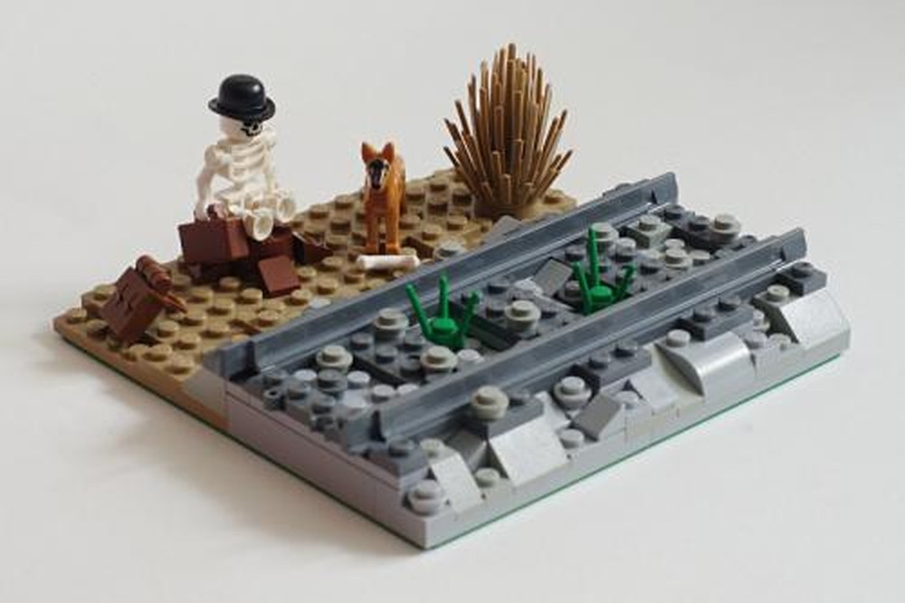 Lego Waiting for the train
