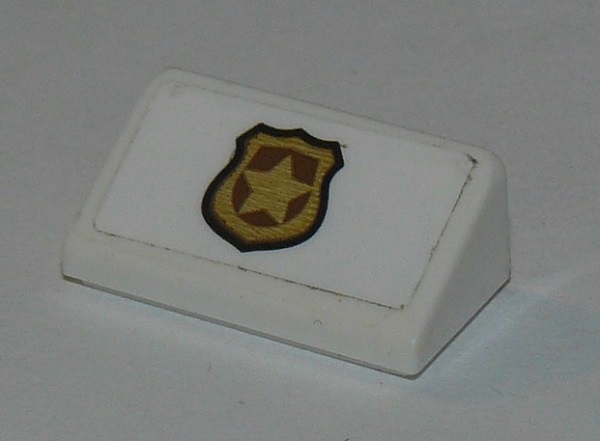 Lego Slope 30 1 x 2 x 2/3 with Police Badge Pattern (Sticker) - Set 60142