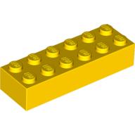 Lego Brick 2 x 6 / Yellow