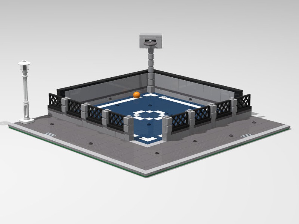 Lego Street Basketball Court (Modular Compatible)