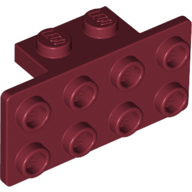 Lego Bracket 1 x 2 - 2 x 4 / Dark Red