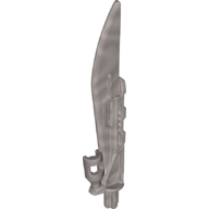 Lego Large Figure Weapon Blade, with Bar Holder and Axle / Flat Silver