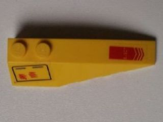 Lego Wedge 6 x 2 Right with Panel and Red Arrow with 'EJECT' Pattern (Stickers) - Set 7712
