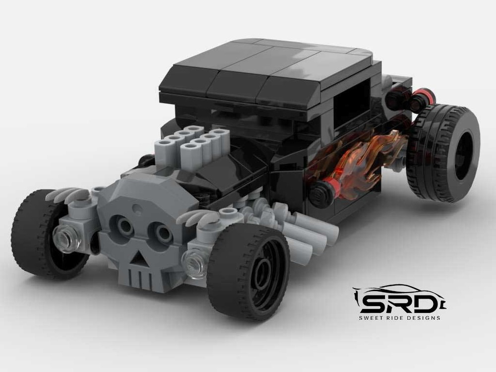 Lego HOT WHEELS Bone Shaker 8 studs wheels style (Hot rod)