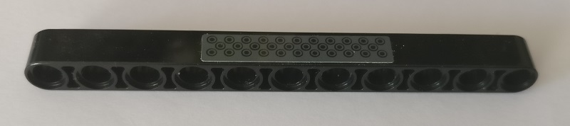 Lego Technic, Liftarm Thick 1 x 11 with Medium Black Circles Tread Plate Pattern (Sticker) - Set 42082