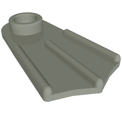 Lego Minifig Footwear Flipper [Thin] / Light Gray