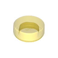 Lego Tile Round 1 x 1 / Trans-Yellow