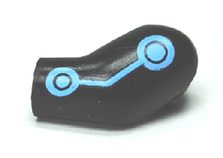 Lego Arm, Left with Medium Blue Circles and Lines Batman Electro Pattern