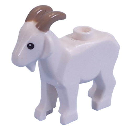 Lego Animal, Goat with Dark Tan Horns print