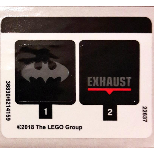 Lego Sticker Sheet for Set 70918-1 / [No Color/Any Color]