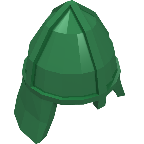 Lego Helmet Castle with Neck Protector / Green