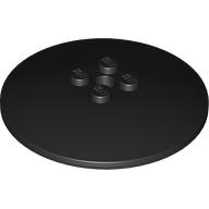 Lego Dish 6 x 6 Inverted (Radar) with Solid Studs / Black