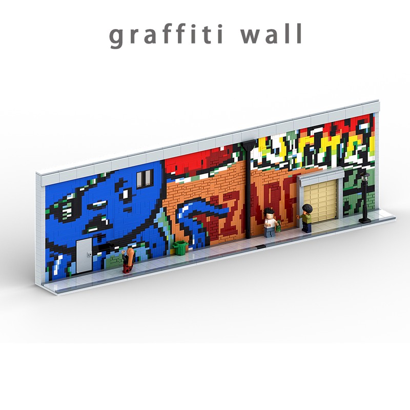 Lego graffiti wall