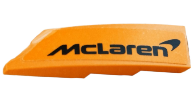 Lego Wedge 4 x 1 Right with Black McLaren Logo Pattern (Sticker) - Set 76919
