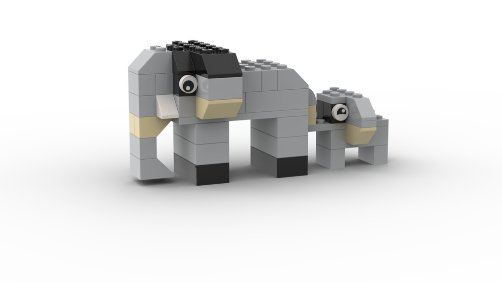 Lego 11016 Grey elephants