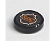 Lego Sports Hockey Puck, Small (Wheel) with LEGO and NHL Logo Pattern (Stickers) - Set 3579 / Black