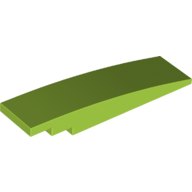 Lego Brick Curved 8 x 2 No Studs / Lime