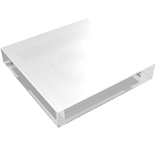 Lego Tile 2 x 2 with Groove / Trans-Clear