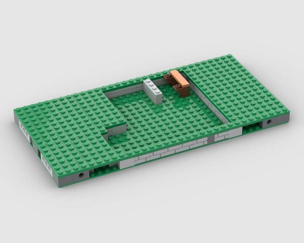 Lego MILS Baseplate for the Teal House from set 10270 (Bookshop)