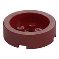 Lego Brick Round 4 x 4 with Recessed Center / Dark Red